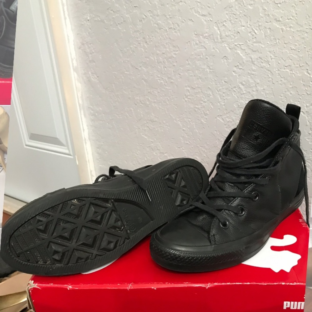 Black Leather converse